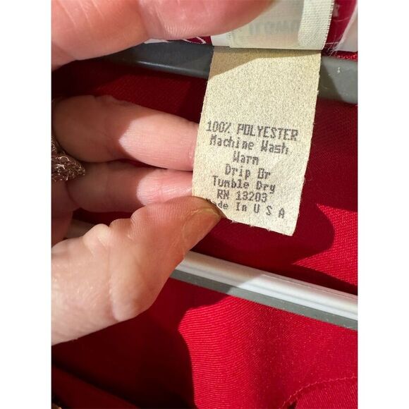 VTG Berg-Ray Frocks Red Double Breasted Blazer 14 80s Power Dressing Made in USA - Picture 12 of 12